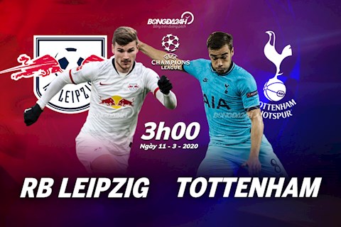 Leipzig vs Tottenham luot ve vong 1/8 Champions League