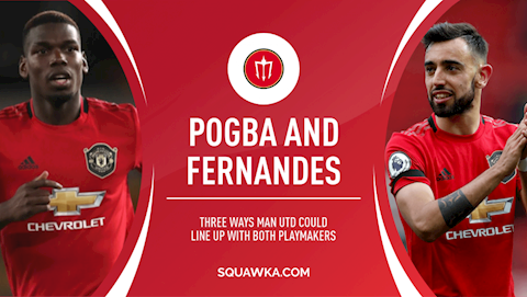 3 sơ đồ giúp MU thăng hoa với Paul Pogba vs Bruno Fernandes