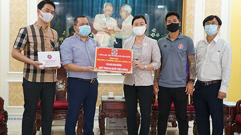 CLB Sài Gòn ủng hộ 130 triệu đồng chống dịch Covid-19 hình ảnh
