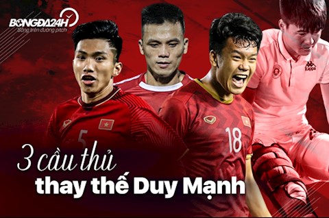 Ba cầu thủ đủ sức thay thế Duy Mạnh ở trận gặp Malaysia