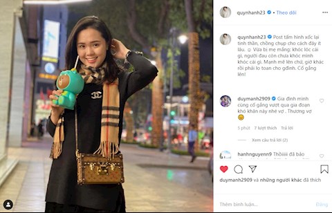 Quỳnh Anh tự động viên bản thân sau tin Duy Mạnh chấn thương