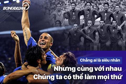 Fabio Cannavaro: Chang ai la Sieu nhan. Nhung cung voi nhau, chung ta co the lam duoc moi thu.