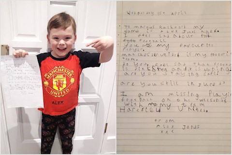 Hồi đáp thư của fan nhí, Rashford được khen đẳng cấp