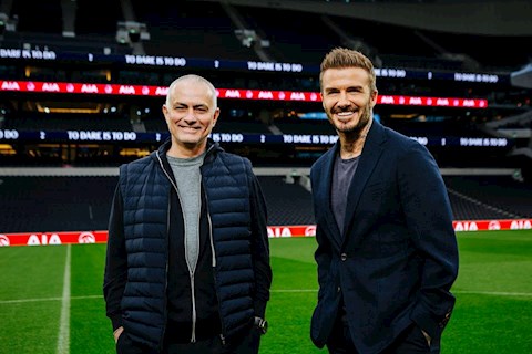 VIDEO: David Beckham tới thăm SVĐ của Tottenham để học hỏi từ Jose Mourinho