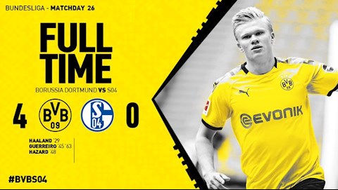 Video tổng hợp: Dortmund 4-0 Schalke (Vòng 26 Bundesliga 2019/20)