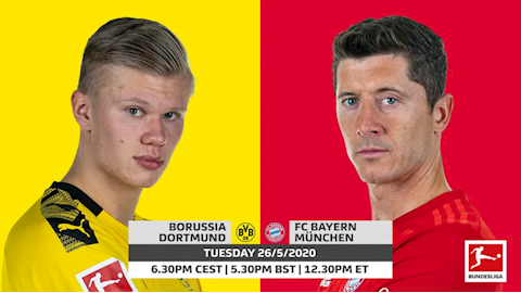 Trực tiếp Dortmund vs Bayern Munich hôm nay Bundesliga 2020 hình ảnh