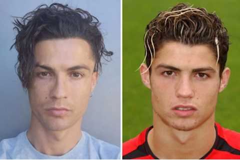 Ronaldo lần đầu khoe quả tóc lãng tử như diễn viên điện ảnh