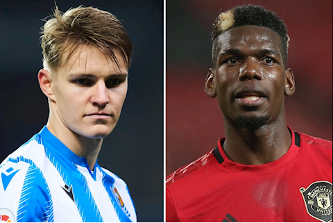 Real Madrid gạ đổi Odegaard lấy Pogba