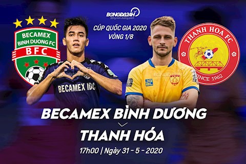 Truc tiep bong da Binh Duong vs Thanh Hoa 17h00 ngay 31/5 vong 1/8 cup quoc gia 2020