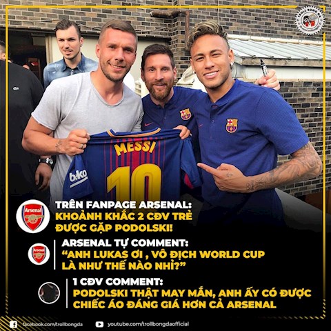 Cà khịa Messi và Neymar, Arsenal bị fan đáp trả cực gắt hình ảnh