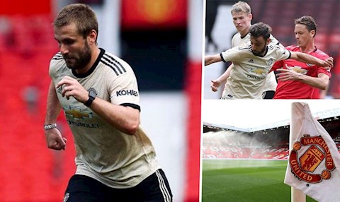 MU chia đội đá giao hữu Fernandes cũng phải chào thua Luke Shaw hình ảnh