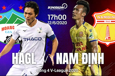 Truc tiep bong da HAGL vs Nam Dinh 17h00 ngay 12/6 vong 4 V-League 2020