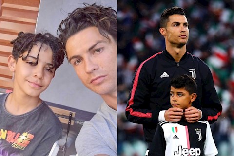 Ronaldo bắt con trai điệu như mình