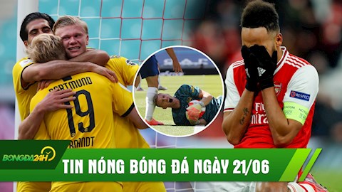 TIN NÓNG BÓNG ĐÁ 21/6: Arsenal nhận trái đắng phút bù giờ, Haaland rực sáng cùng Dortmund