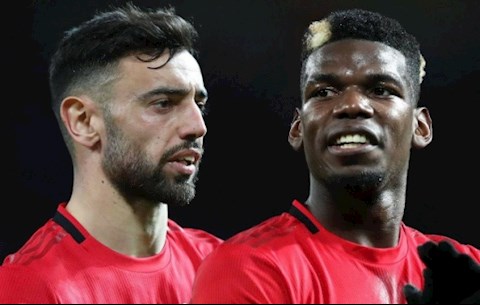 MU kết hợp thế nào giữa Bruno Fernandes và Paul Pogba hình ảnh