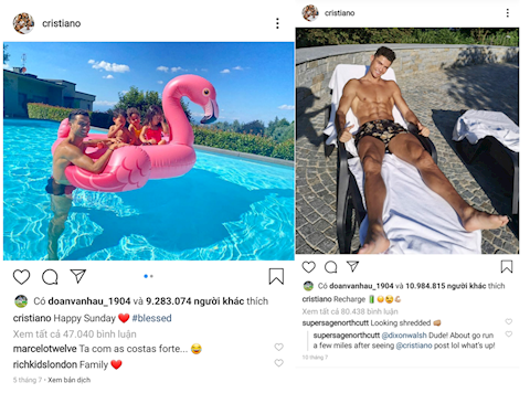 Cristiano Ronaldo khoe cơ thể chuẩn không cần chỉnh ở tuổi 35