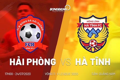 Truc tiep bong da Hai Phong vs Ha Tinh 17h00 ngay 24/7 vong 11 V-League 2020