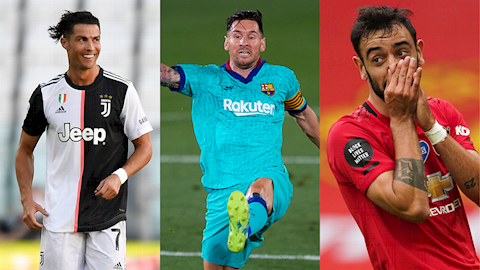 Bruno Fernandes xuất sắc nhất NHA, chỉ xếp sau Messi và Ronaldo ở châu Âu