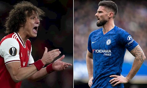 Khi số phận đưa Olivier Giroud gặp lại David Luiz