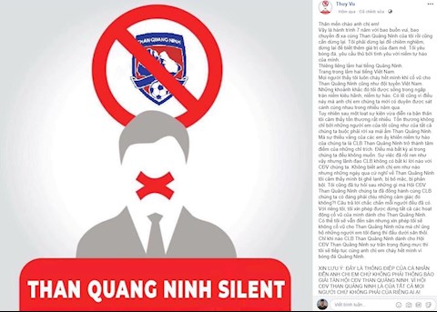 CĐV Than Quảng Ninh công khai quay lưng với đội bóng hình ảnh