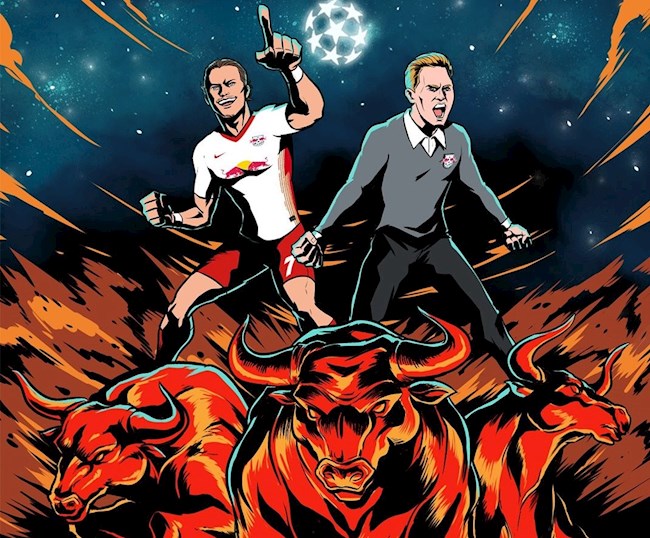 Biếm họa: Bò tót đỏ Leipzig húc văng Atletico Madird khỏi Champions League