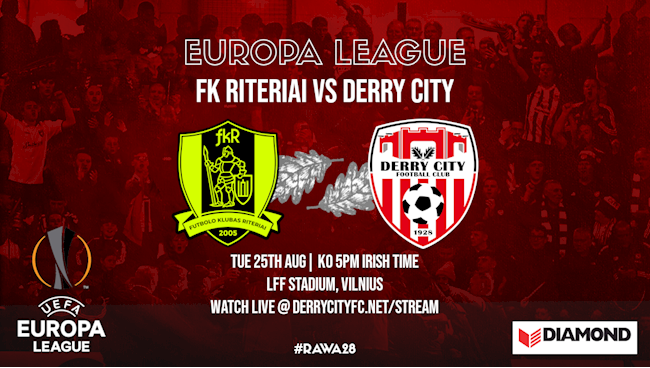 Riteriai vs Derry City 23h00 ngày 258 Europa League hình ảnh