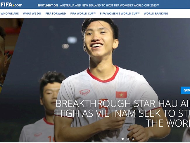 Giấc mơ World Cup của Đoàn Văn Hậu được đưa lên trang chủ FIFA