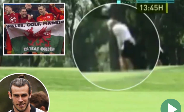 Gareth Bale thản nhiên chơi golf mặc kệ đồng đội đấu Man City