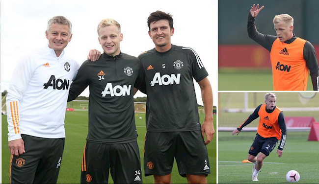 Van de Beek hào hứng trong buổi tập đầu tiên ở MU