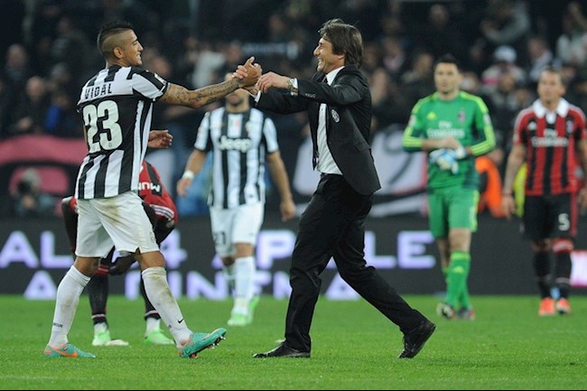 Vidal tung la tro cung cua HLV Conte o Juventus. Anh: Getty Images.