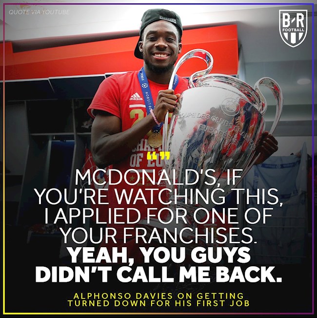 Alphonso Davies từng xin việc ở McDonald’s hình ảnh