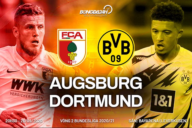 Truc tiep bong da Augsburg vs Dortmund vong 2 Bundesliga 2020/21 luc 20h30 ngay hom nay 26/9