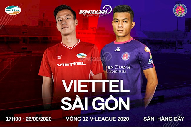 Truc tiep bong da Viettel vs Sai Gon vong 12 V-League 2020 luc 17h00 ngay hom nay 26/9