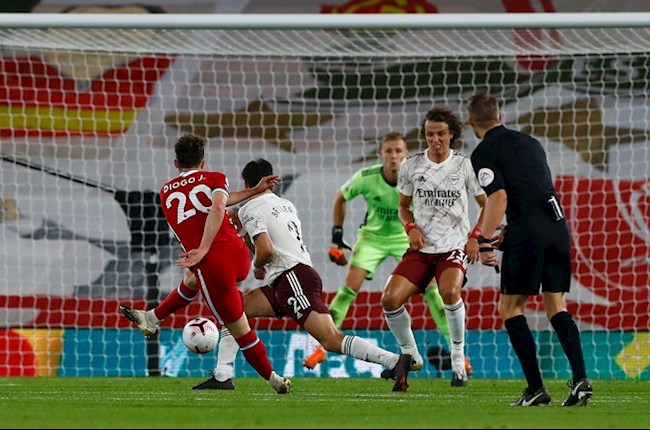 Tiền đạo Diogo Jota và bàn thắng đầu tiên cho Liverpool hình ảnh