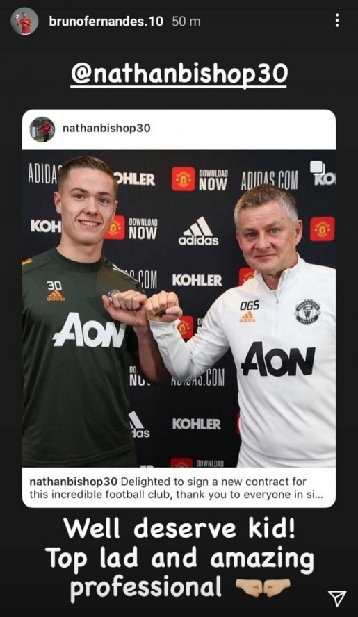 Bruno Fernandes bất ngờ khen ngợi thủ môn thủ môn Nathan Bishop hình ảnh