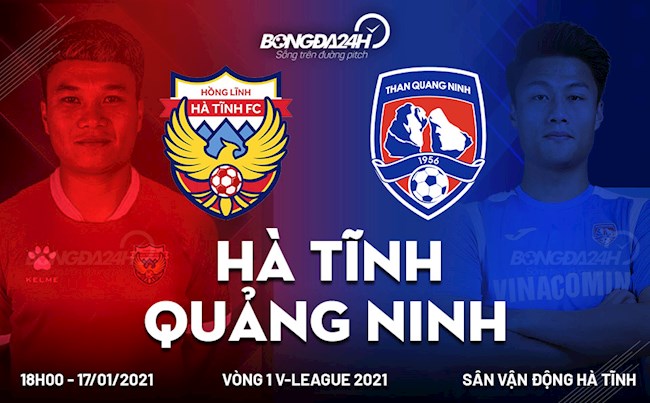 Trực tiếp bóng đá Hà Tĩnh vs Quảng Ninh 18h00 ngày hôm nay 17/1 vòng 1 V-League 2021