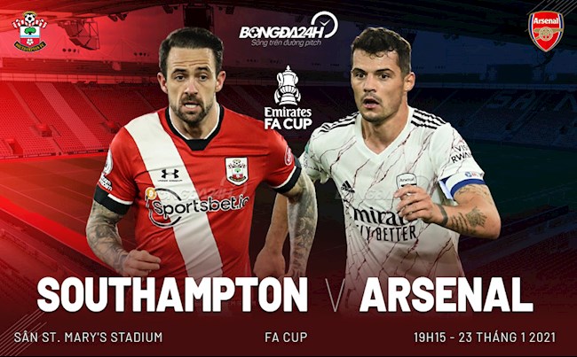 Trực tiếp bóng đá Southampton vs Arsenal 19h15 ngày 23/1 vòng 4 FA Cup 2020/21