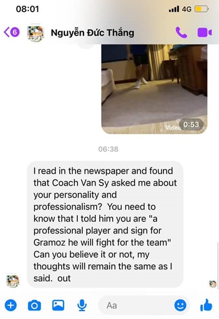 HLV Đức Thắng phủ nhận việc nói xấu Gramoz hình ảnh