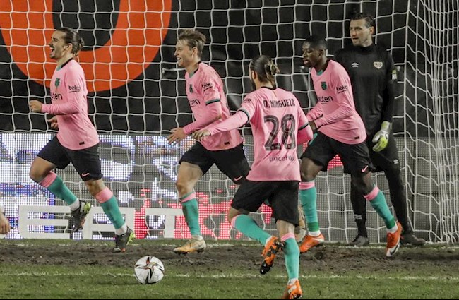 Kết quả Vallecano vs Barca cúp nhà vua TBN 202021 hình ảnh