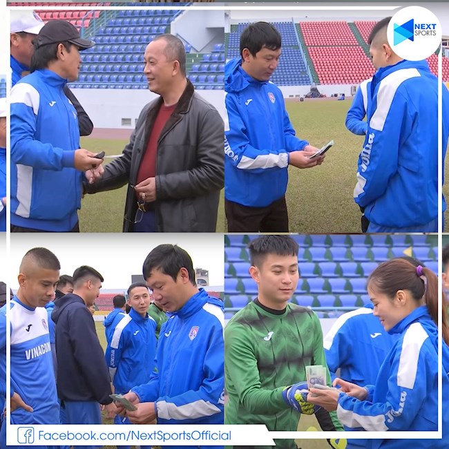 Chủ tịch Than Quảng Ninh thưởng tiền tươi cho toàn đội hình ảnh Chủ tịch Than Quảng Ninh thưởng tiền tươi cho toàn đội hình ảnh