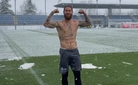 Trung vệ Sergio Ramos có hành động gây sốc trong tập luyện