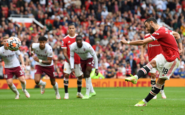 Fernandes da pen Aston Villa