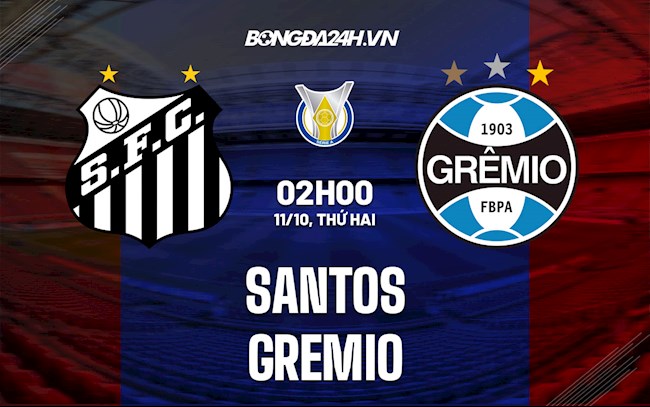 Nhận định bóng đá Santos vs Gremio 2h00 ngày 11/10 (VĐQG Brazil 2021)