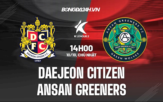 Soi kèo Daejeon Citizen vs Ansan Greeners Hạng 2 Hàn Quốc 2021