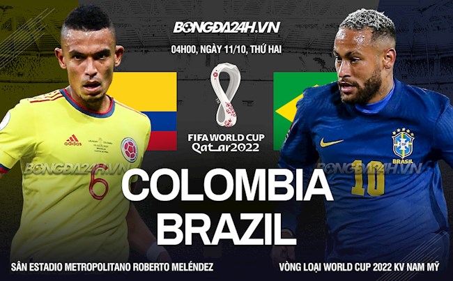 Colombia chấm dứt thành tích toàn thắng của Brazil tại vòng loại World Cup 2022 kết quả trận colombia
