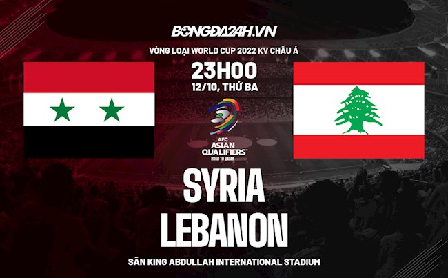 Nhận định bóng đá Syria vs Lebanon 23h00 ngày 12/10 (Vòng loại World Cup 2022)