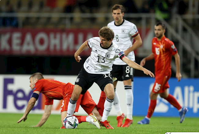 Đức lấn lướt trong hiệp 1 nhưng tạo ra được rất ít cơ hội thực sự nguy hiểm