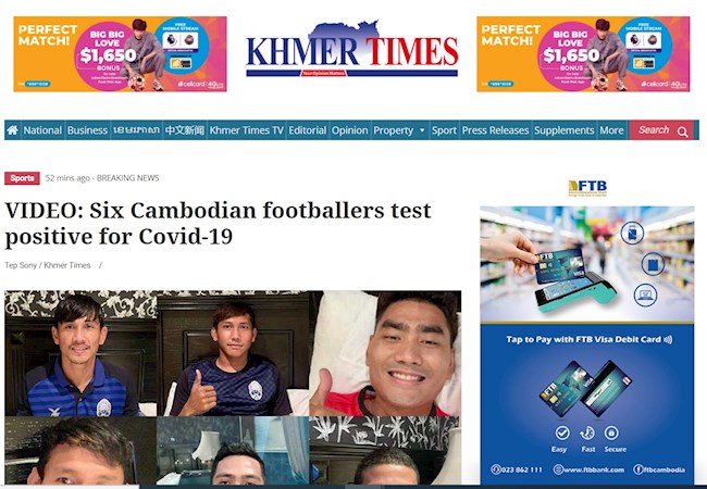 Cầu thủ Campuchia dính Covid-19 khi dự vòng sơ loại Asian Cup hình ảnh