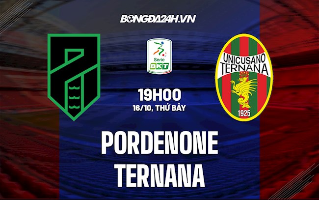 Nhận định, dự đoán Pordenone vs Ternana 19h00 ngày 16/10 (Hạng 2 Italia 2021/22)
