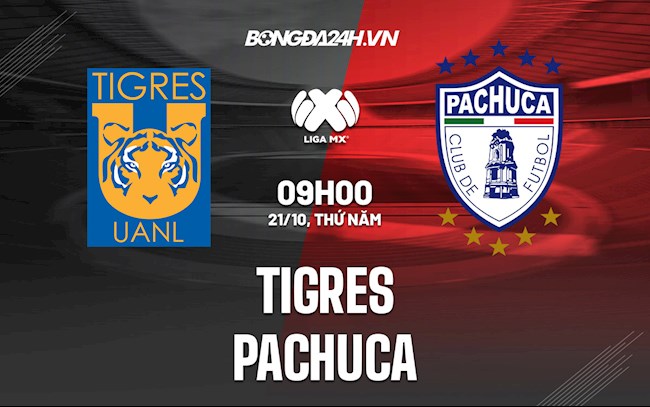 Nhận định, dự đoán Tigres vs Pachuca 9h00 ngày 21/10 (VĐQG Mexico 2021)